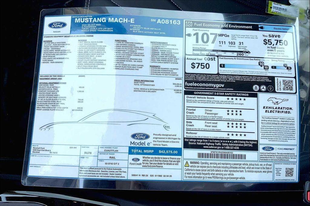 new 2025 Ford Mustang Mach-E car, priced at $39,470