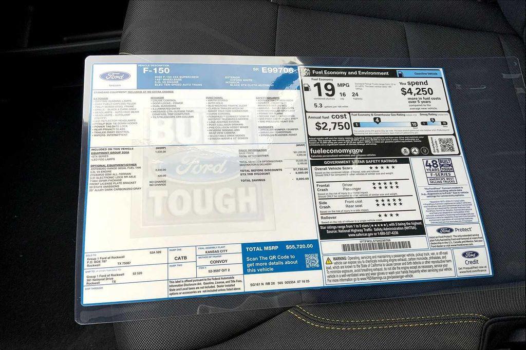 new 2025 Ford F-150 car, priced at $51,712