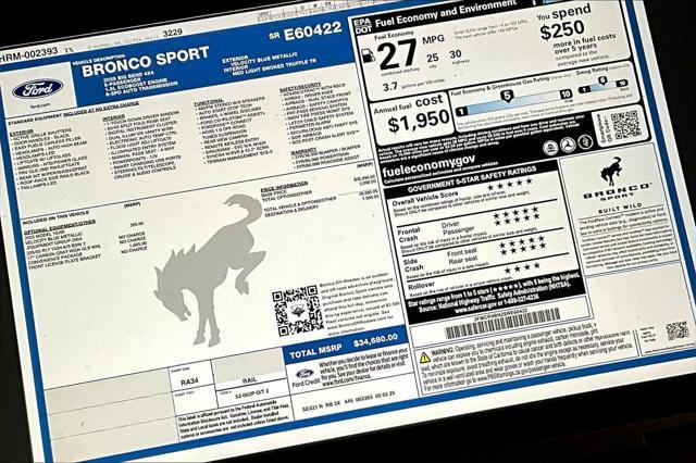 new 2025 Ford Bronco Sport car, priced at $31,180