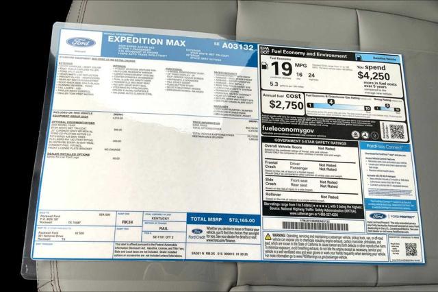 new 2025 Ford Expedition Max car, priced at $72,165