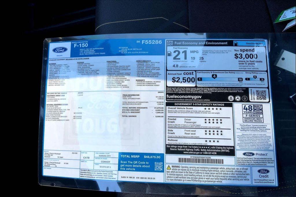 new 2025 Ford F-150 car, priced at $48,875