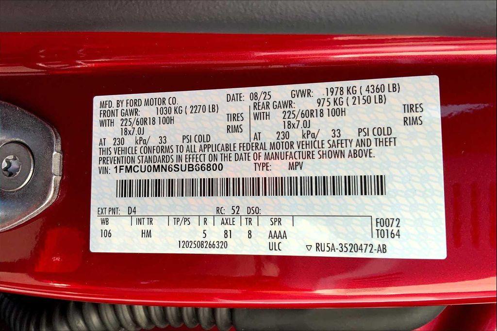 new 2025 Ford Escape car, priced at $33,690