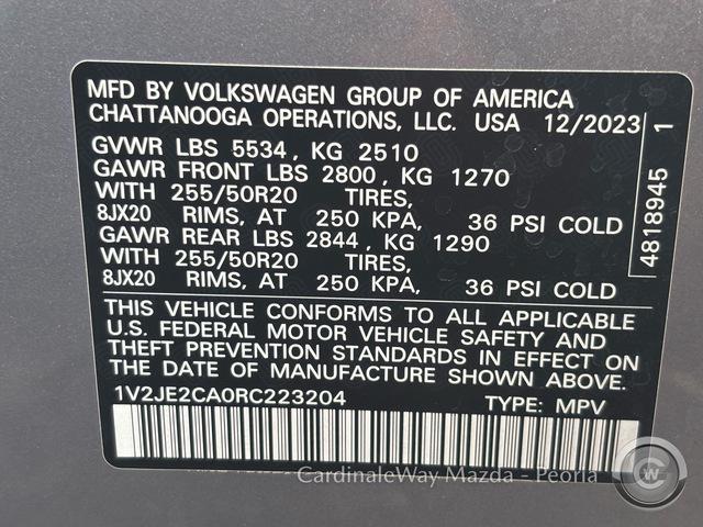 used 2024 Volkswagen Atlas Cross Sport car, priced at $30,113