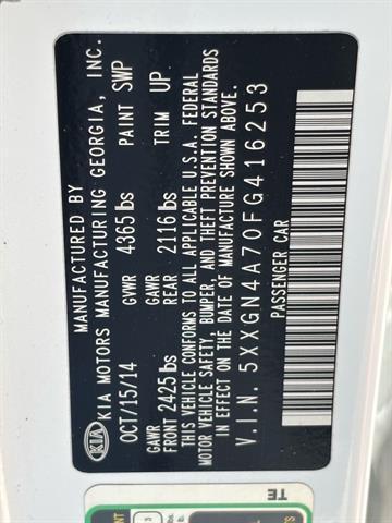 used 2015 Kia Optima car