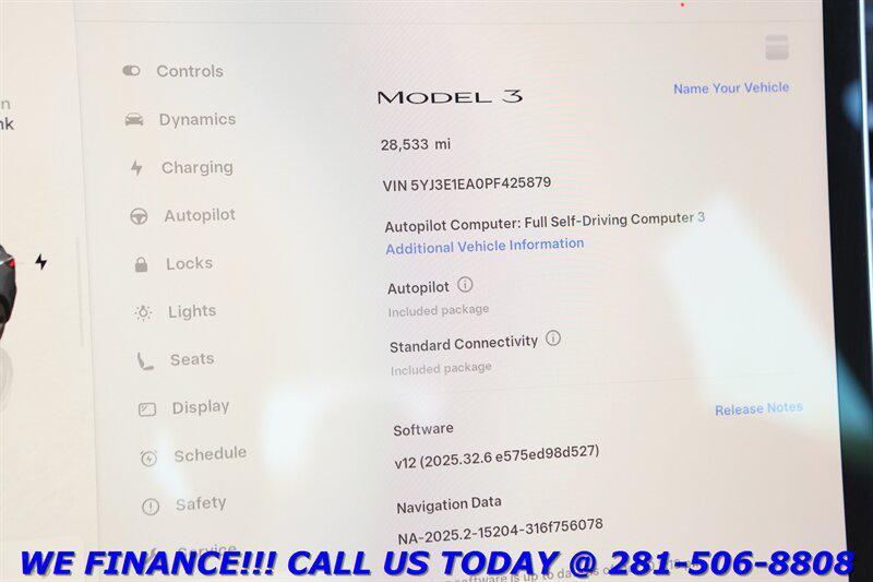used 2023 Tesla Model 3 car, priced at $23,995