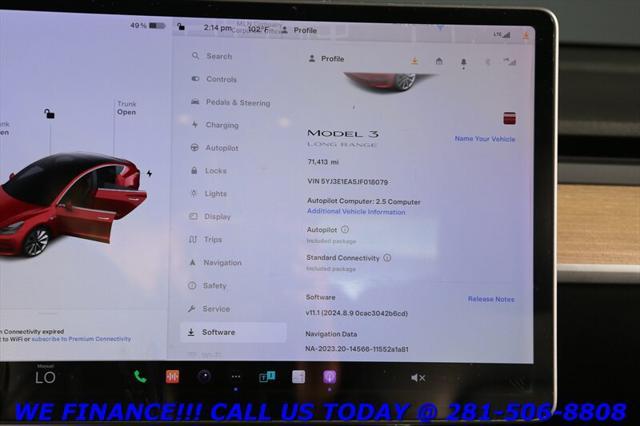 used 2018 Tesla Model 3 car, priced at $21,495