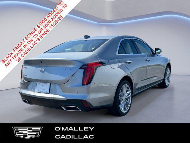 new 2025 Cadillac CT4 car, priced at $45,809