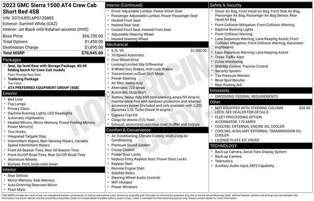 used 2023 GMC Sierra 1500 car, priced at $46,495