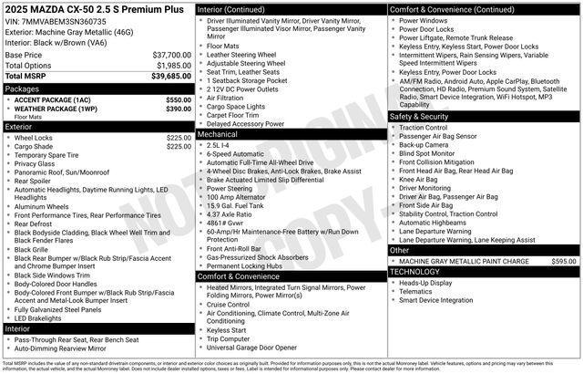 used 2025 Mazda CX-50 car, priced at $36,982