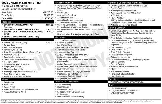 used 2023 Chevrolet Equinox car, priced at $20,995