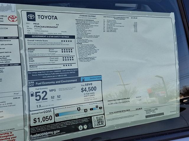 new 2024 Toyota Prius car, priced at $35,488