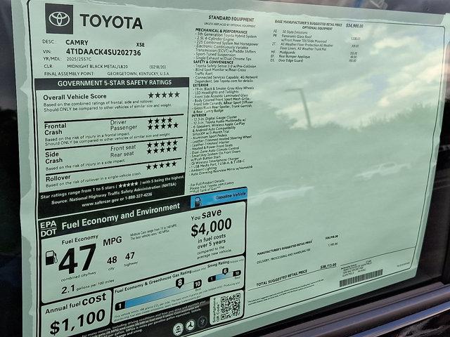 new 2025 Toyota Camry car, priced at $38,113