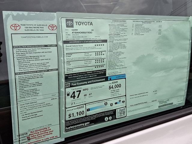 new 2025 Toyota Camry car, priced at $38,873