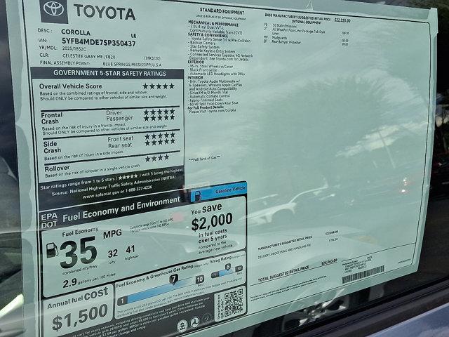 new 2025 Toyota Corolla car, priced at $24,063