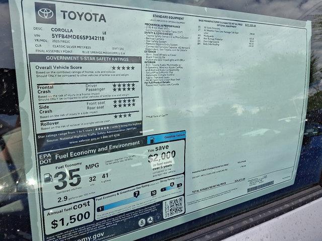 new 2025 Toyota Corolla car, priced at $24,473