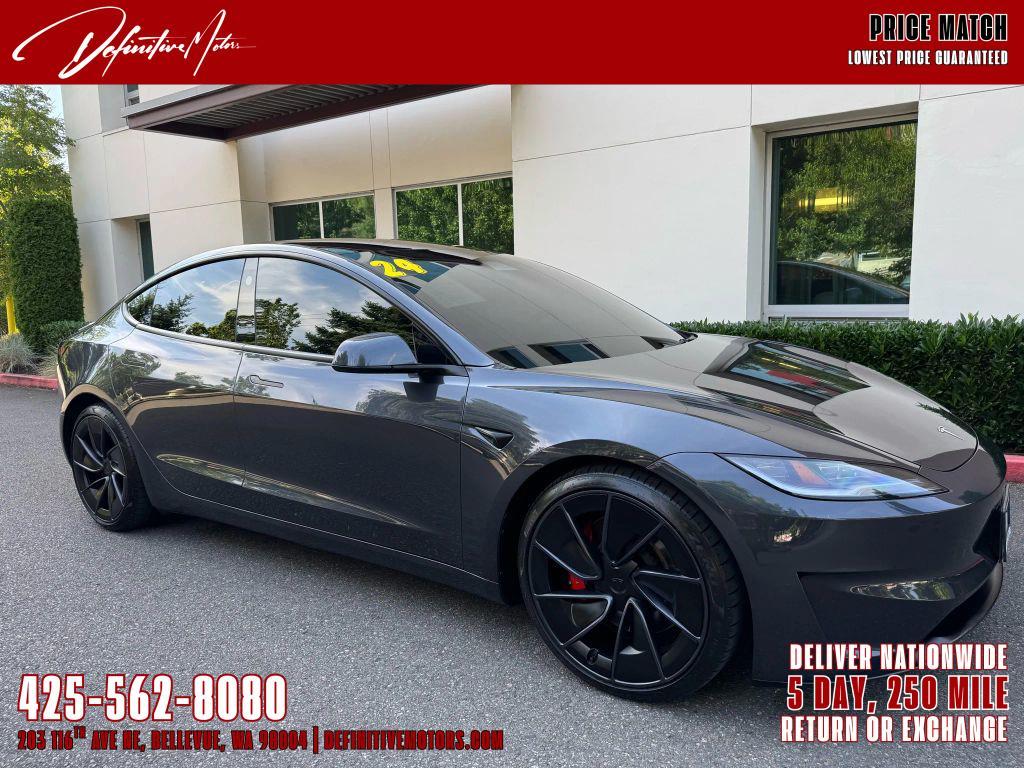 used 2024 Tesla Model 3 car, priced at $41,880