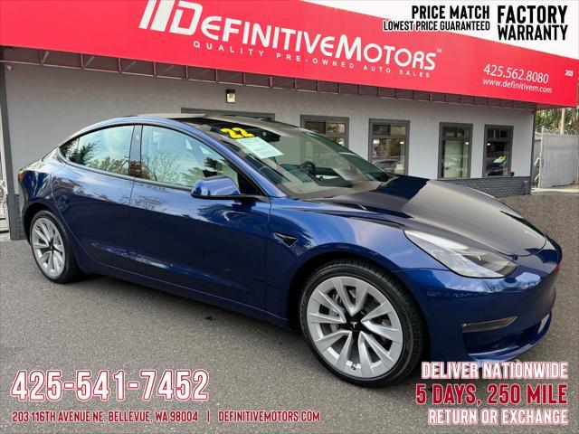 used 2022 Tesla Model 3 car, priced at $28,980