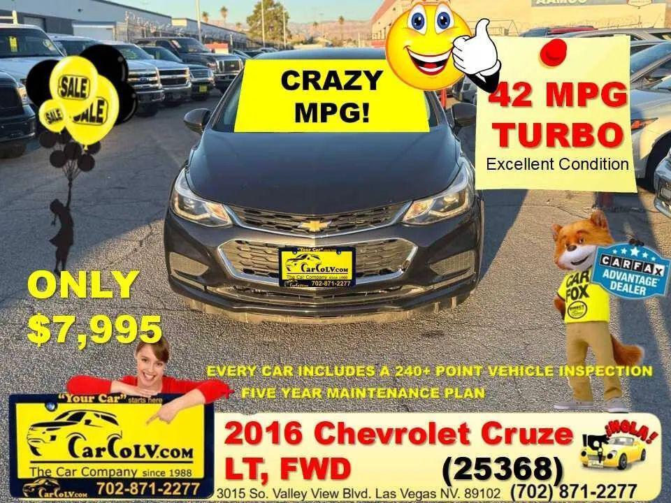 used 2016 Chevrolet Cruze car, priced at $7,995