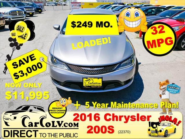 used 2016 Chrysler 200 car, priced at $11,995