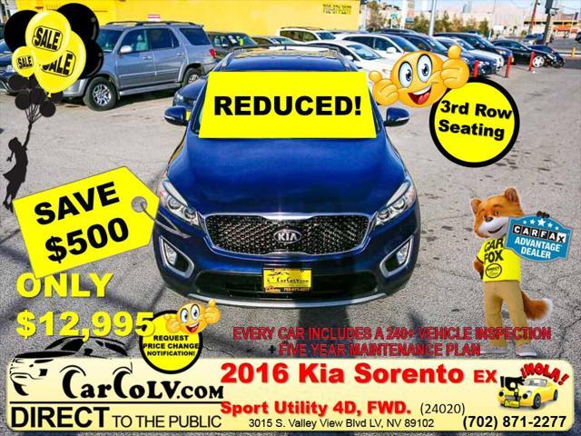 used 2016 Kia Sorento car, priced at $12,495