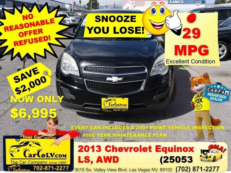 used 2013 Chevrolet Equinox car, priced at $6,995