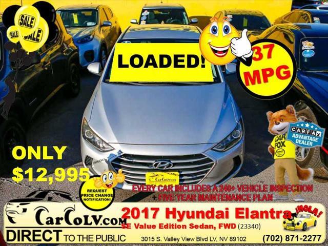 used 2017 Hyundai Elantra car, priced at $12,995