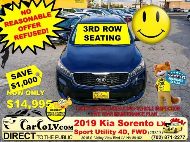 used 2019 Kia Sorento car, priced at $14,995