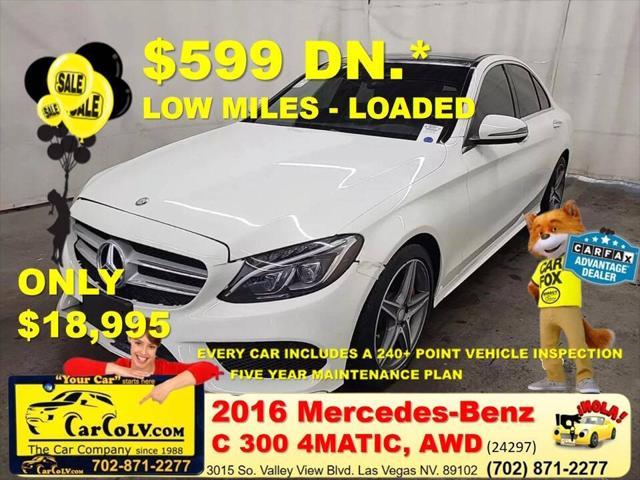 used 2016 Mercedes-Benz C-Class car, priced at $18,995