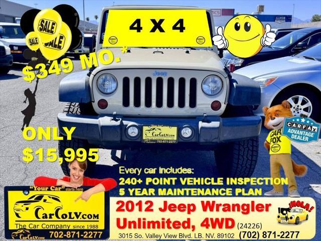 used 2012 Jeep Wrangler Unlimited car, priced at $15,995