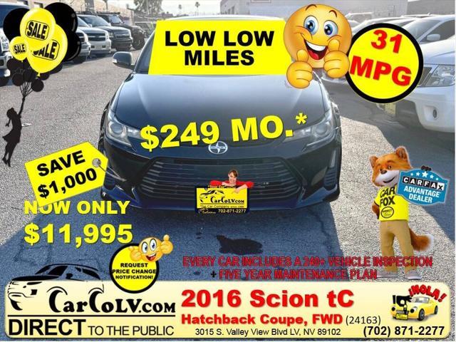 used 2016 Scion tC car, priced at $11,995