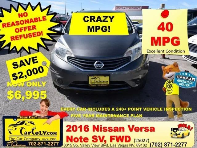 used 2016 Nissan Versa Note car, priced at $6,995