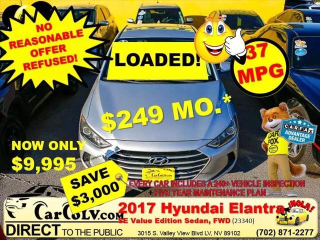 used 2017 Hyundai Elantra car, priced at $9,995