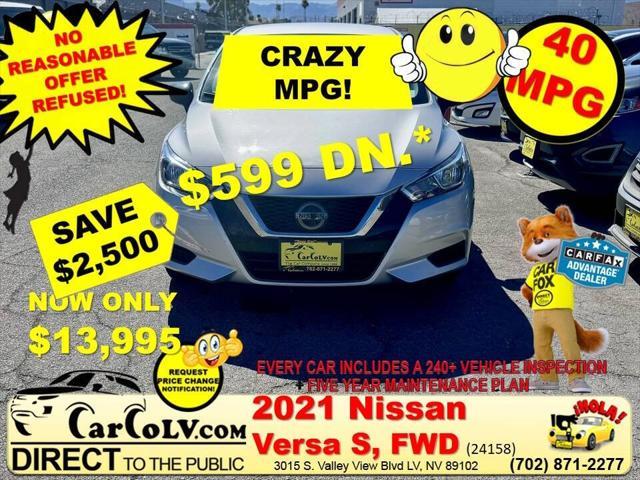 used 2021 Nissan Versa car, priced at $13,995