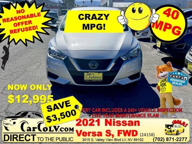 used 2021 Nissan Versa car, priced at $12,995