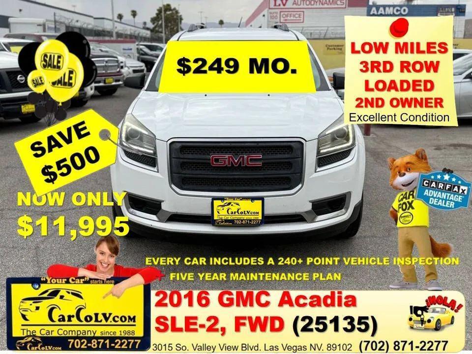 used 2016 GMC Acadia car, priced at $12,495