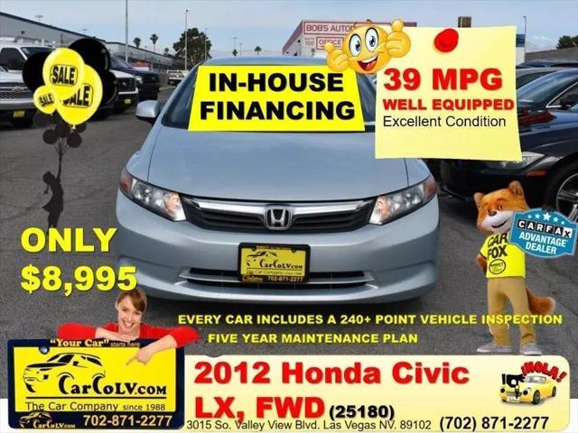 used 2012 Honda Civic car, priced at $8,495