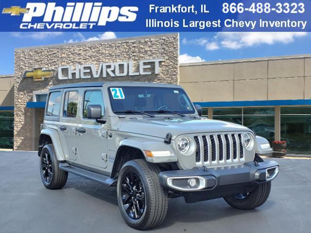used 2021 Jeep Wrangler Unlimited 4xe car, priced at $36,996