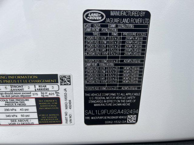 new 2025 Land Rover Range Rover Sport car, priced at $100,862