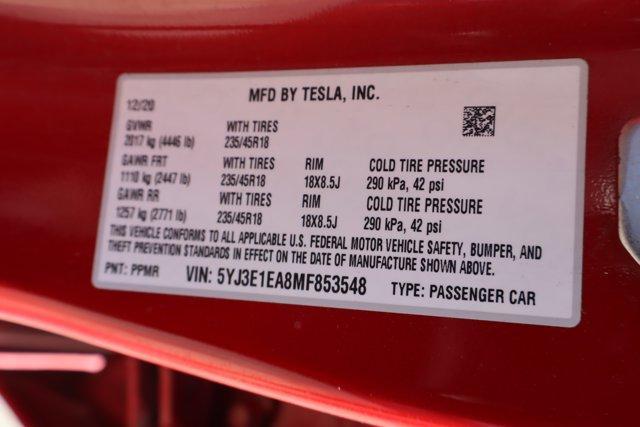 used 2021 Tesla Model 3 car, priced at $23,593