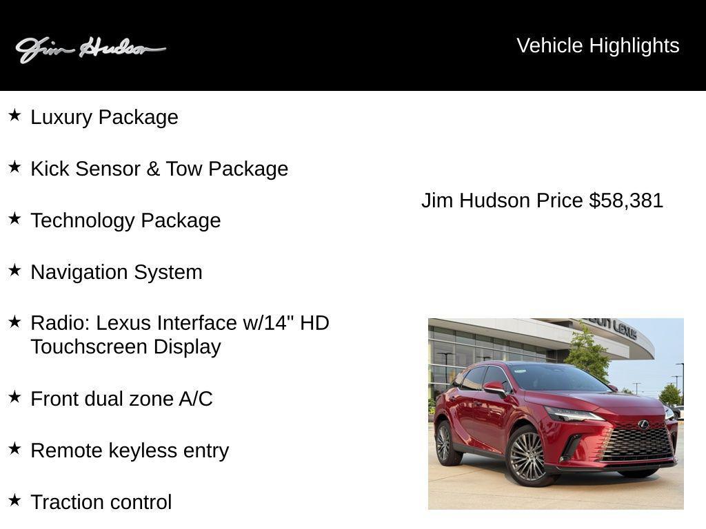 used 2024 Lexus RX 350 car, priced at $59,129