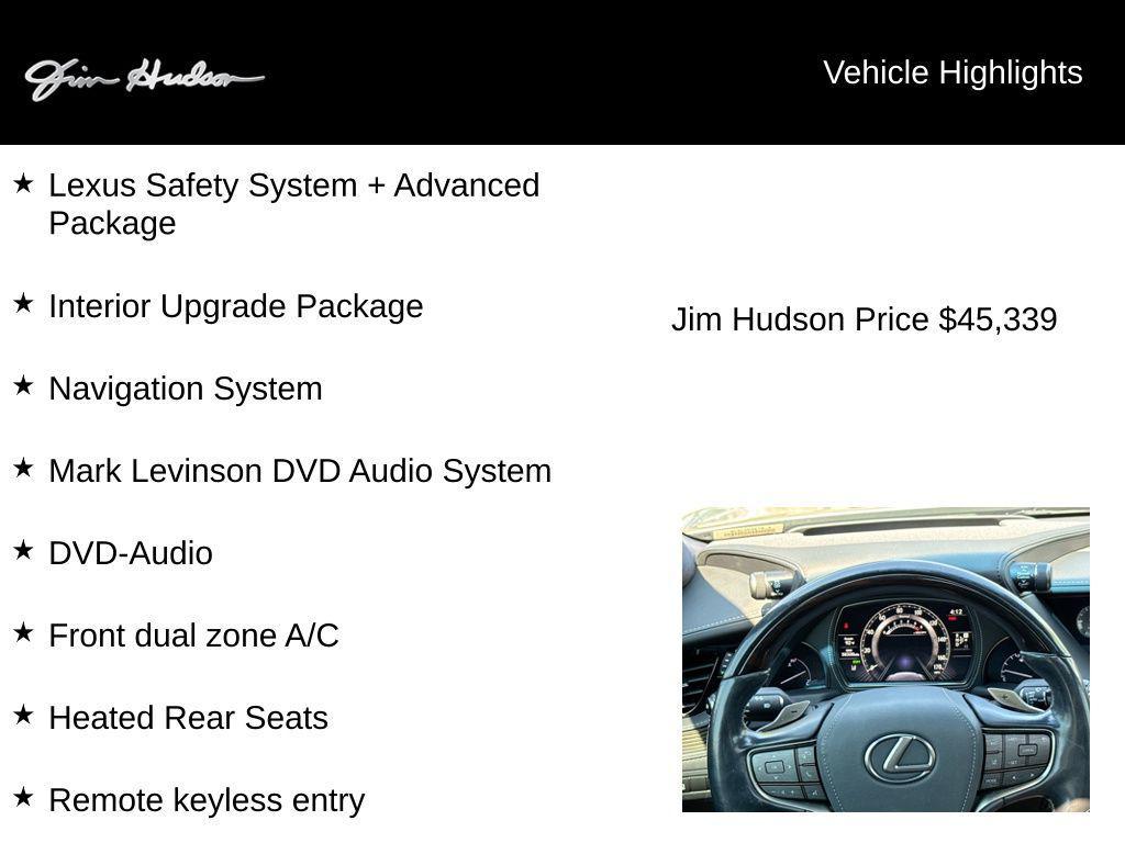 used 2019 Lexus LS 500 car, priced at $46,087