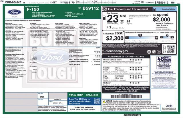 new 2025 Ford F-150 car, priced at $66,114