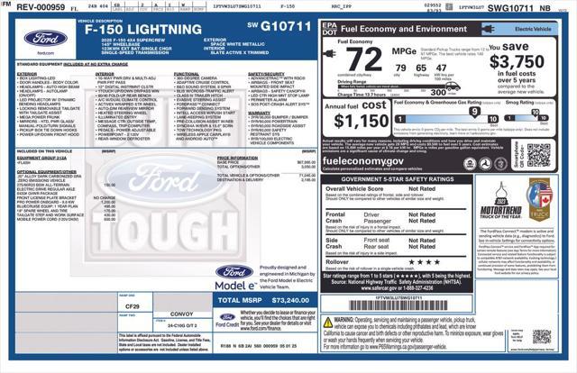 new 2025 Ford F-150 Lightning car, priced at $57,969