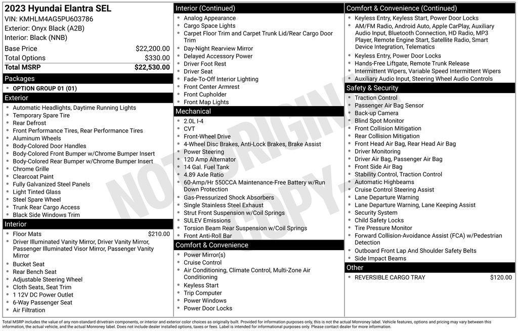 used 2023 Hyundai Elantra car, priced at $19,501
