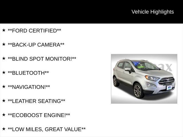 used 2020 Ford EcoSport car, priced at $17,500