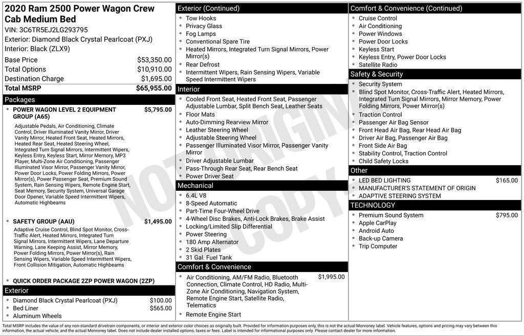 used 2020 Ram 2500 car, priced at $43,900