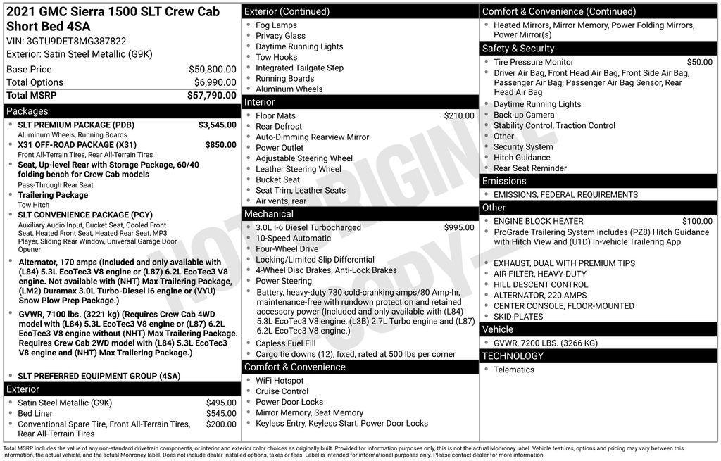 used 2021 GMC Sierra 1500 car, priced at $37,900