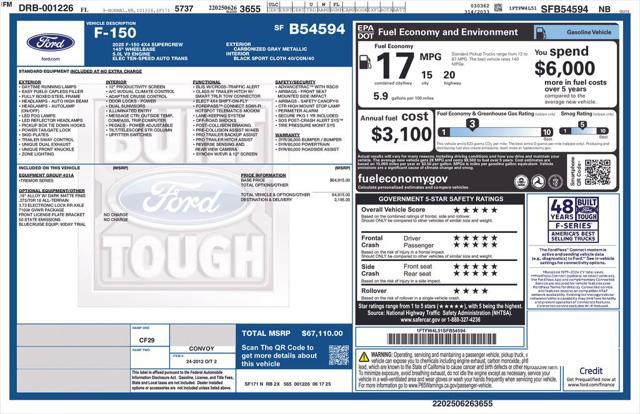 new 2025 Ford F-150 car, priced at $63,936