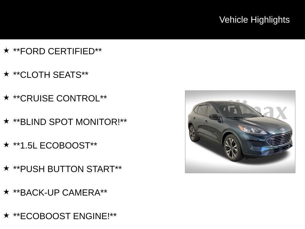 used 2022 Ford Escape car, priced at $20,001