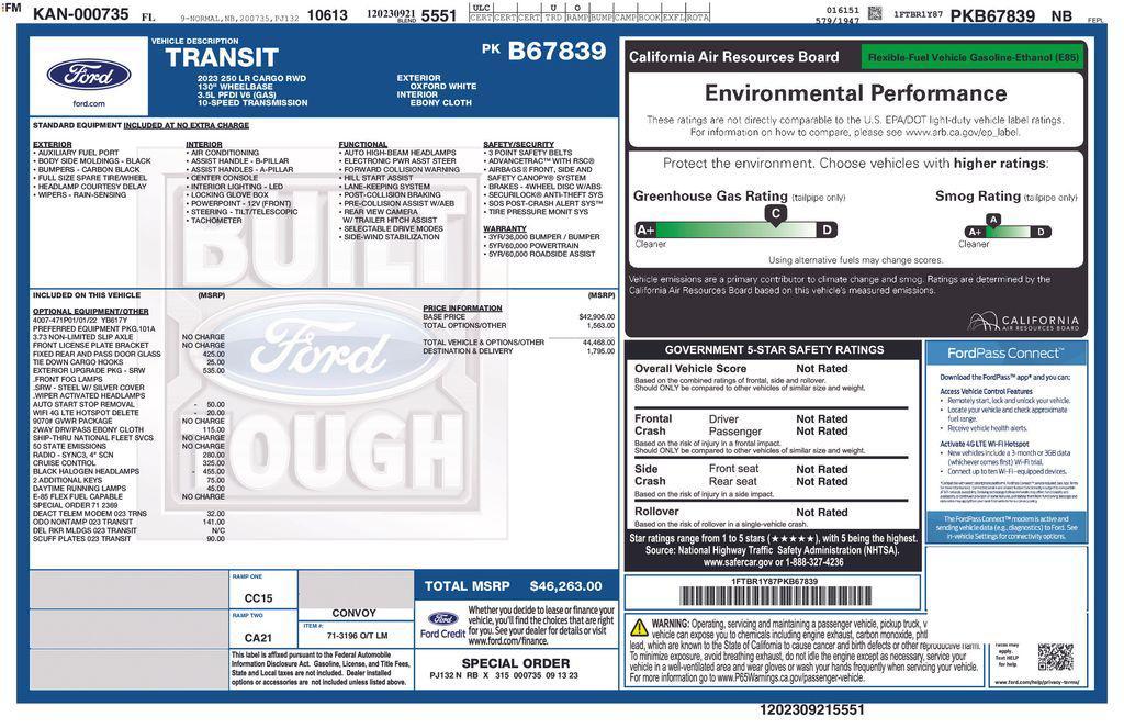 used 2023 Ford Transit-250 car, priced at $33,001